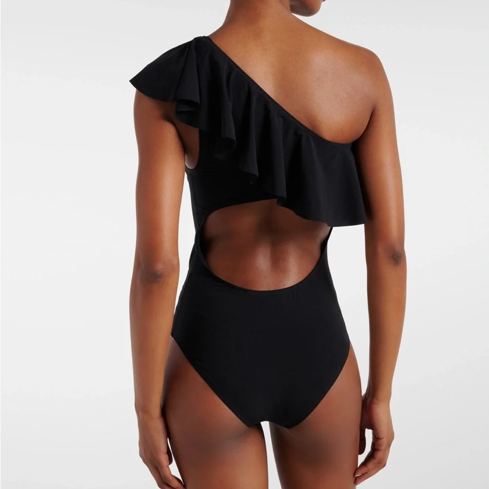 NWT $380 ISABEL MARANT SICILYA RUFFLE BATHING SUIT SZ 4 orchid - Picture 3 of 5